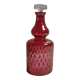 Red chiseled decanter