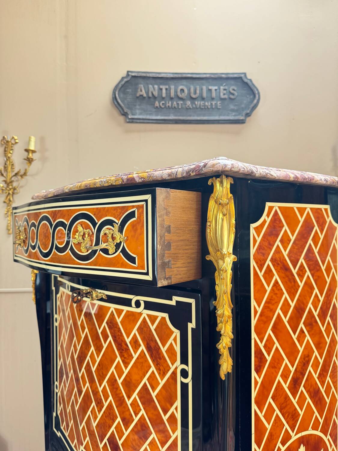 Maison Jansen Louis XV Style Veneer Secretary