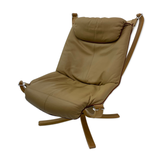 Fauteuil Falcon en cuir par Sigurd Ressel pour Vatne Møbler 1970s