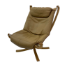 Fauteuil Falcon en cuir par Sigurd Ressel pour Vatne Møbler 1970s