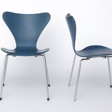 2 chaises Arne Jacobsen Série 7 – Modèle 3107 – Fritz Hansen Vintage années 1950