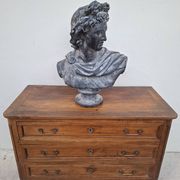 Louis XV style commode in solid walnut, 19th century rustic.