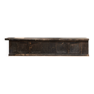 Majestueux meuble de métier ancien en chêne massif 404cm 1900