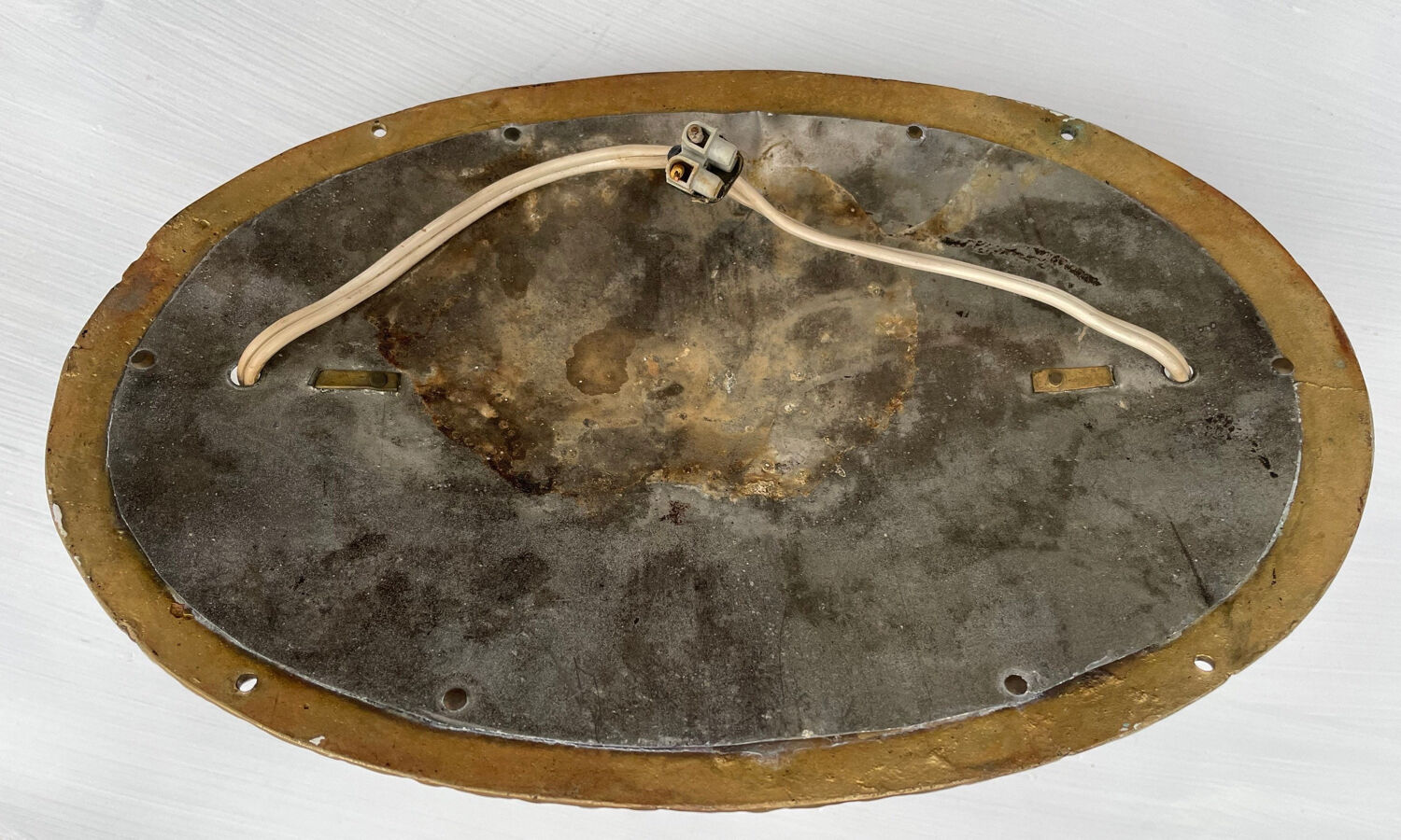 Old ceiling lamp crystal and bronze 1900