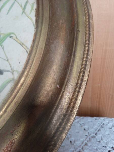 Antique oval curved glass frame 46/36c