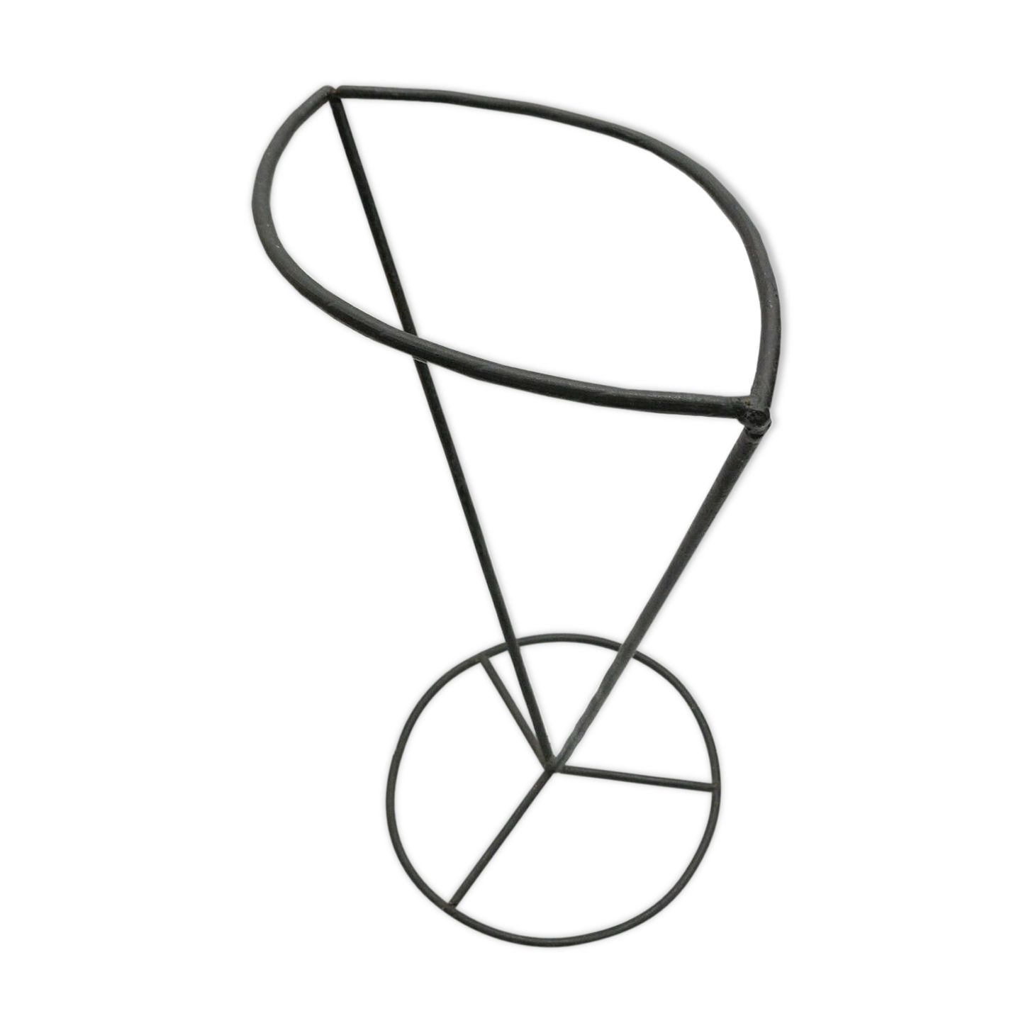 Porte parapluie forme parapluie Oeil en acier design années 50