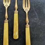 6 old cake forks