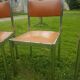 Chaises Collomb 70 chrome et skaï