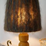 Vintage handmade wool hat lamp