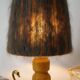 Vintage handmade wool hat lamp