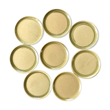 8 assiettes à dessert en grès