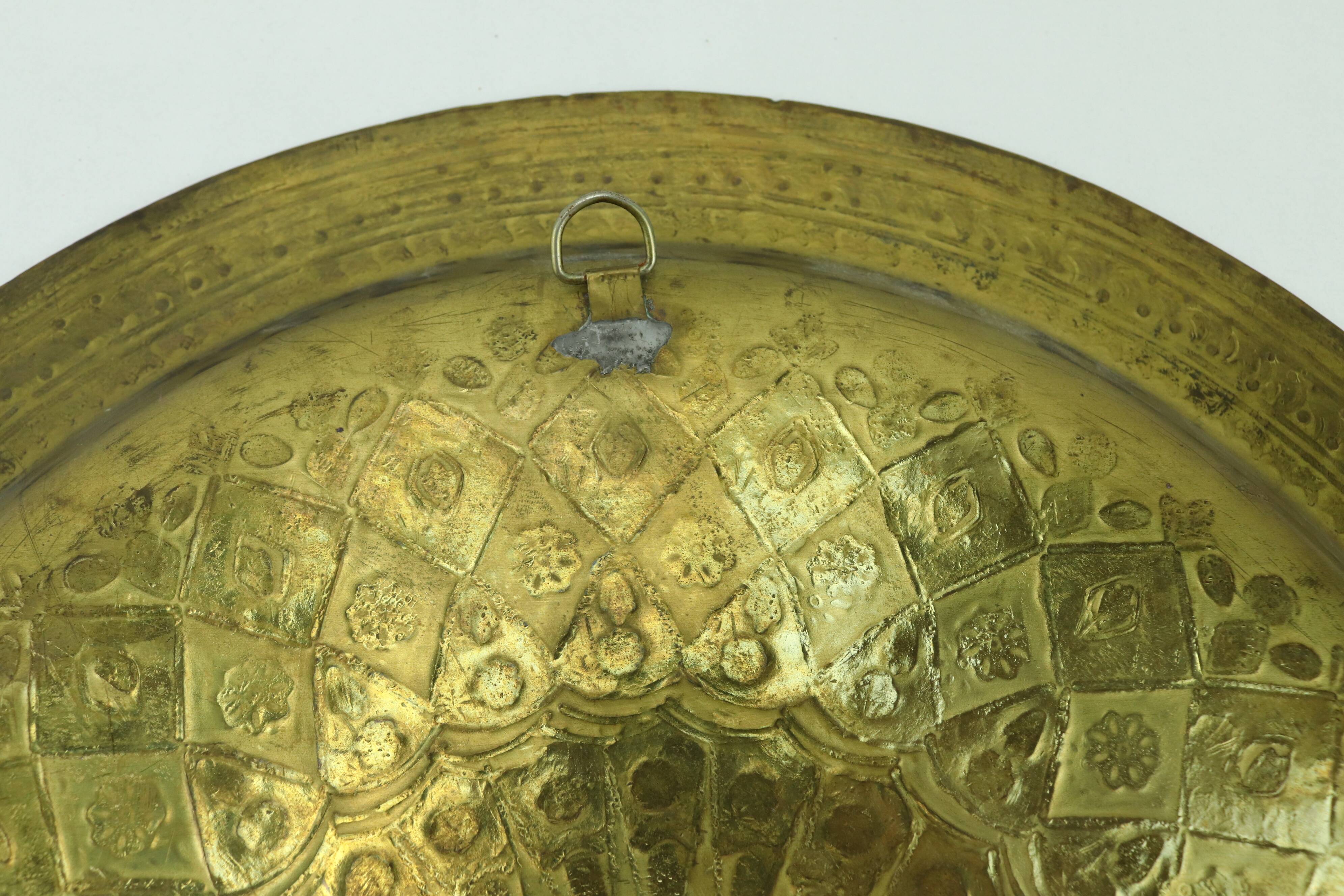 Vintage oriental plate in brass