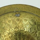 Vintage oriental plate in brass