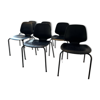 Set of 6 dining chairs form black normann copenhagen