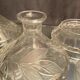 Bohemian crystal set with carved decoration