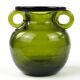 Modernist vase, olive glass, designed by J. Słuczan-Orkusz, Poland, 1970s