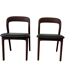 2 chaises en bois massif
