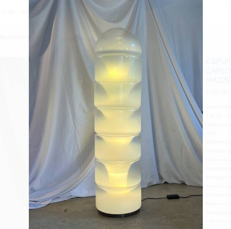 “Sfumato” pendant lamp, Carlo Nason for Mazzega, 1970s*