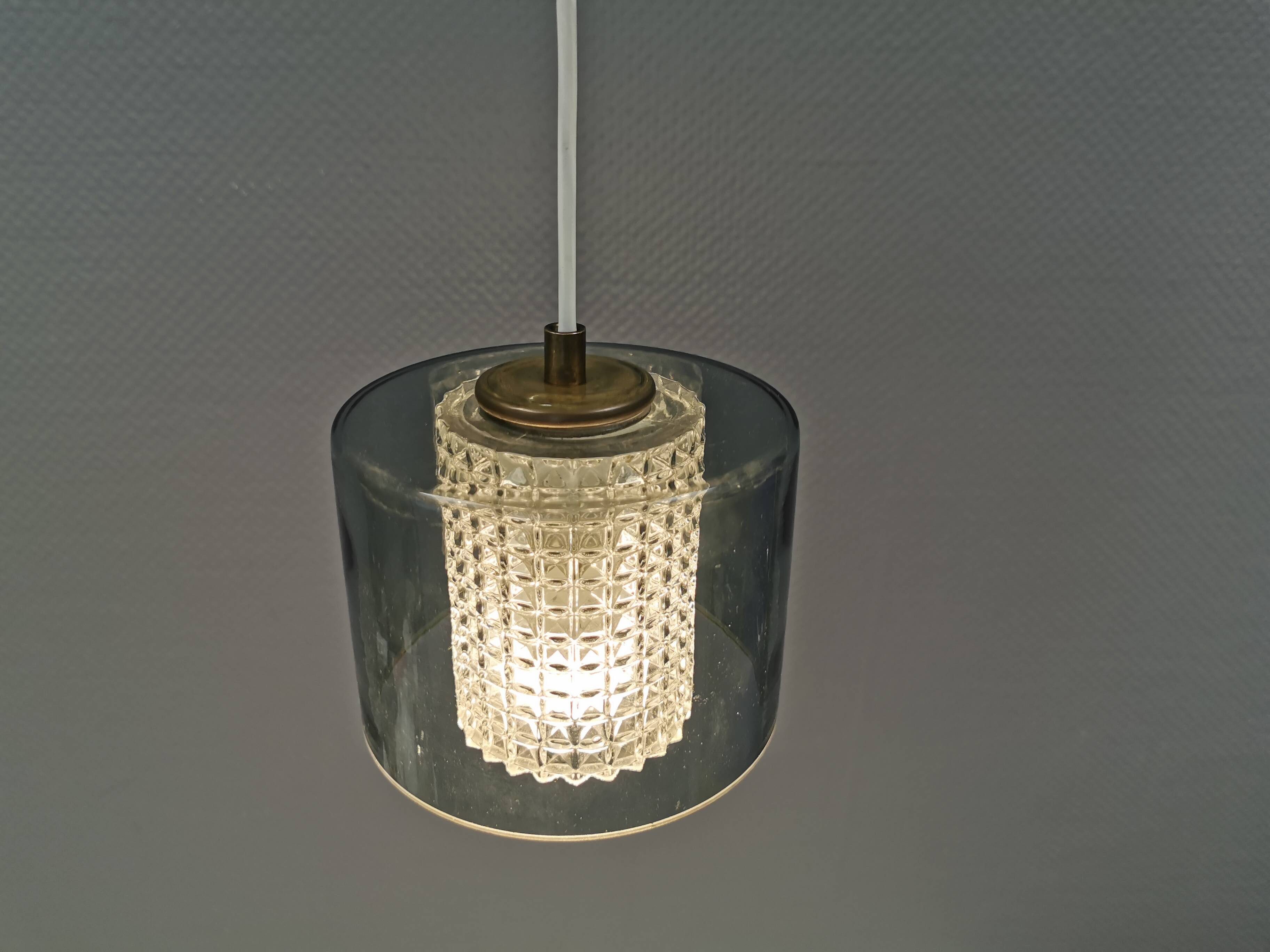 Swedish hanging lamp from Orrefors glassworks