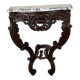 Louis XV style console in carved wood, grey Ardennes marble, 18th century