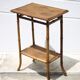 Bamboo and woven wicker table, vintage bamboo console, side table