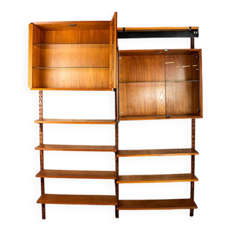 Une étagère modulable Danoise en teck, Poul Cadovius pour Cado 1960-160 cm.