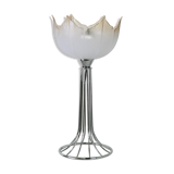 Lamp "space age". glass reflector, metal base. Circa 1970