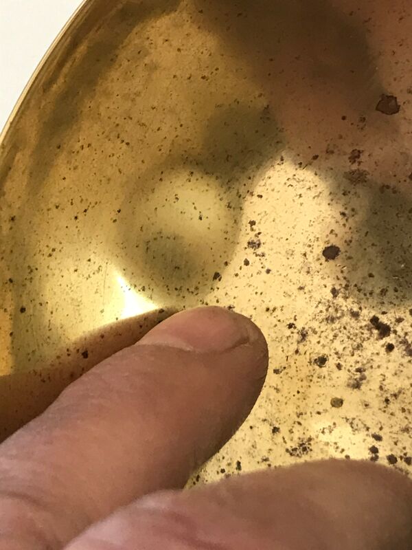 Cendrier métal et laiton 1950