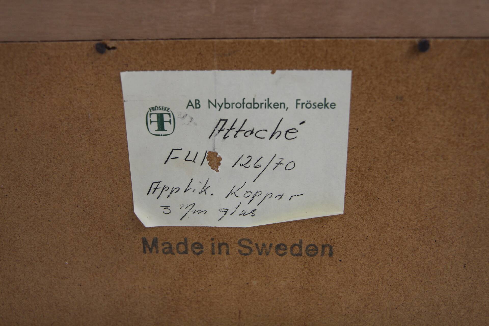 Scandinavian pine mirror, 126x70cm, Fröseke, Nybrofabriken, Sweden, 1960