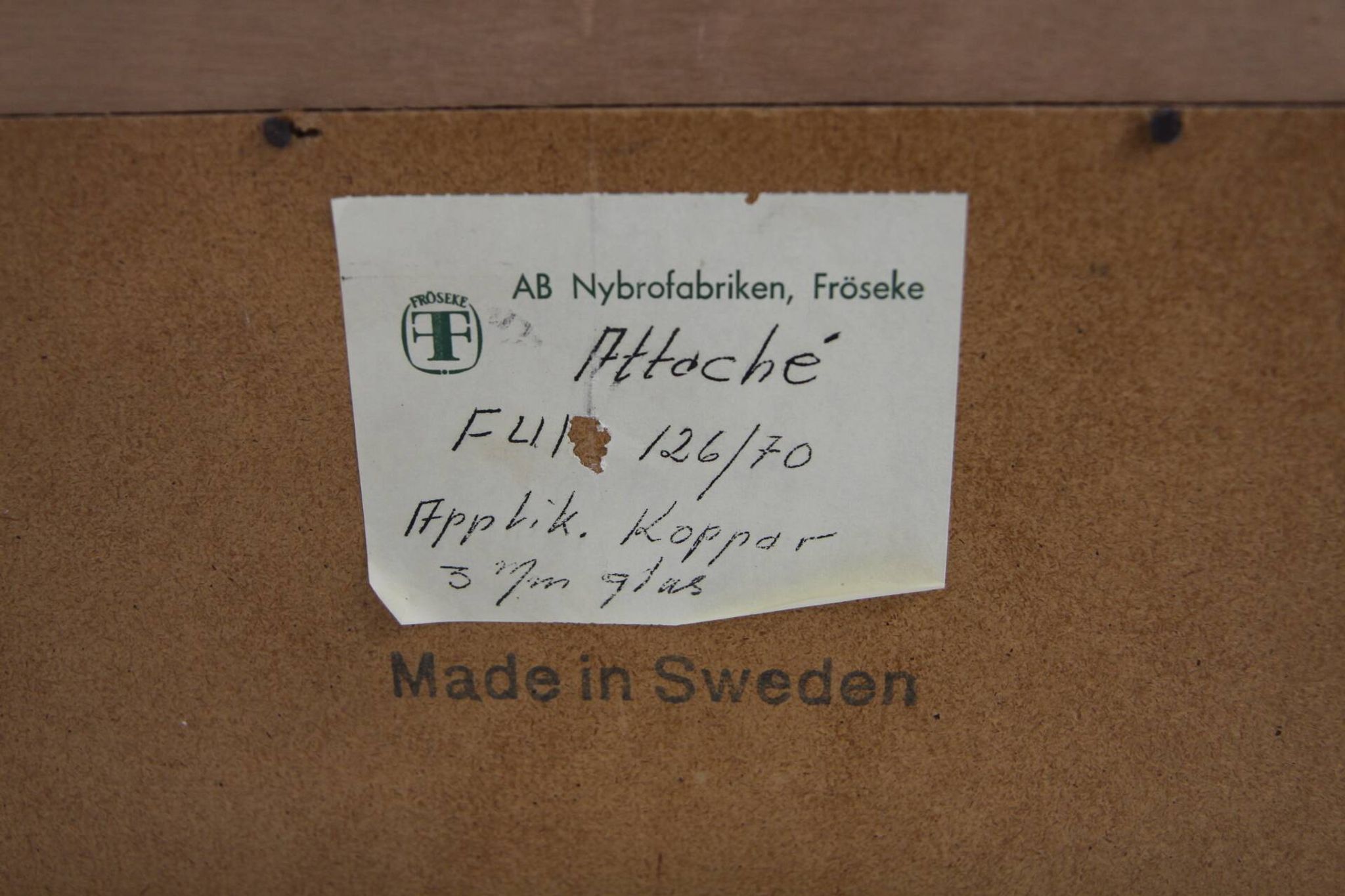 Scandinavian pine mirror, 126x70cm, Fröseke, Nybrofabriken, Sweden, 1960