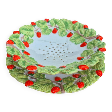 strawberry dish + slotted spoon