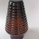 Vintage speckled amber blown glass conical vase