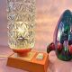 lampes vintage Mid Century Massive 1970 globes pointes de diamant