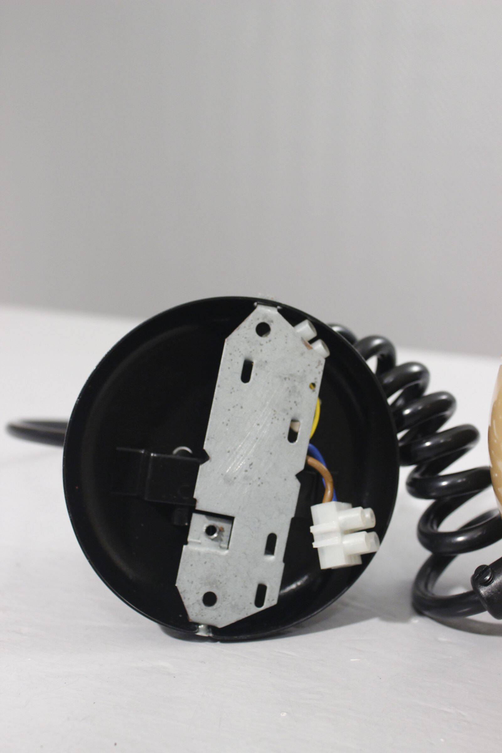 Vintage wall lamp design Eyeball metal beige & black 1970s