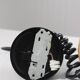 Vintage wall lamp design Eyeball metal beige & black 1970s