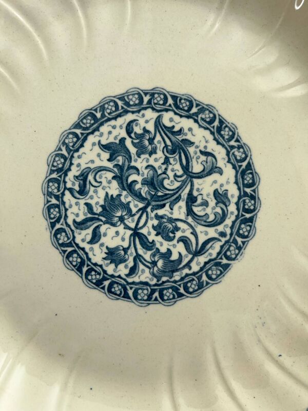 Lot de 3 assiettes creuses gien 1937 guirlandes