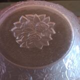 Art Deco pink glass fruit cup - Floral and pink motif - 1930s