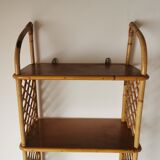 Vintage rattan wall shelf
