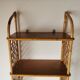 Vintage rattan wall shelf