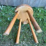 Old brutalist chair deco mountain solid wood vintage