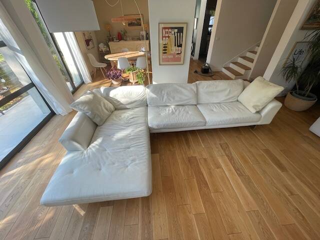 Roche Bobois leather corner sofa