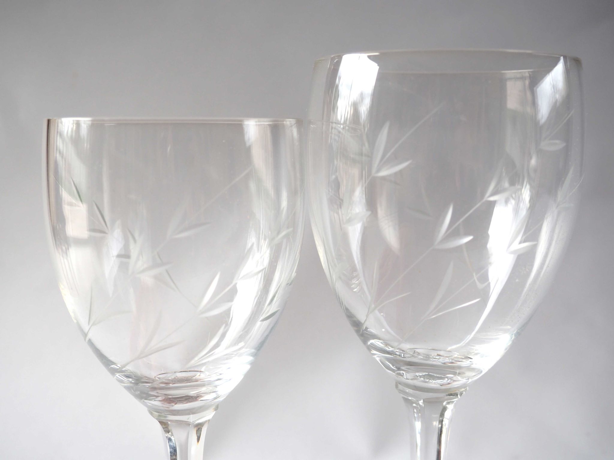 Set of 6 chiseled glasses