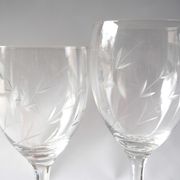 Set of 6 chiseled glasses