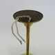 Suspension globe yellow granite, bordered gold lampshade old art deco. Year 50
