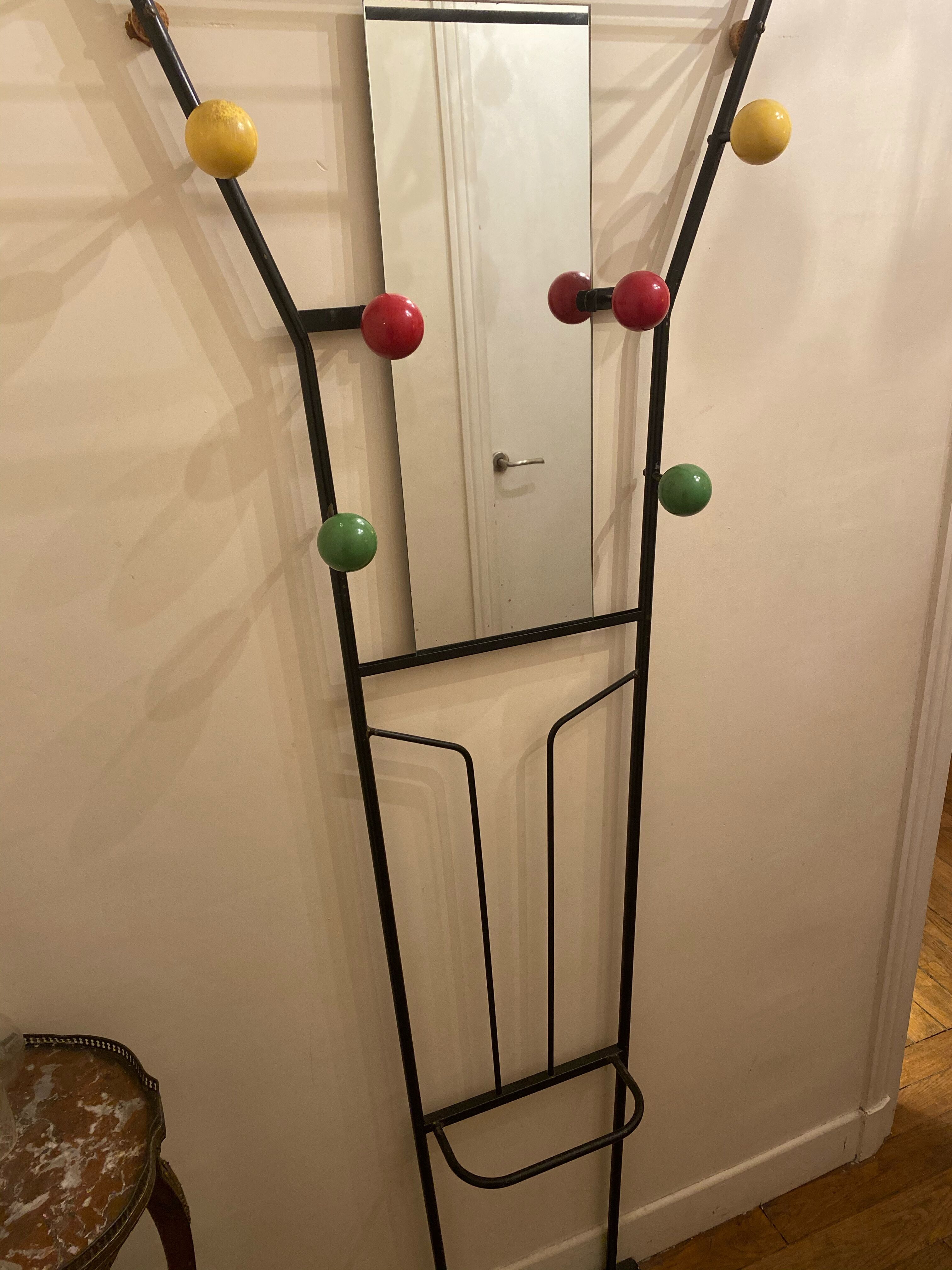 Vestiaire porte-manteau années 50
