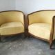 Paire de fauteuils corbeille art deco