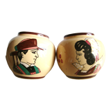 Paire de vases boule Keraluc Quimper