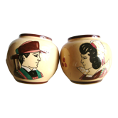 Paire de vases boule Keraluc Quimper