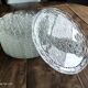 Set of 11 dessert plates in faceted glass