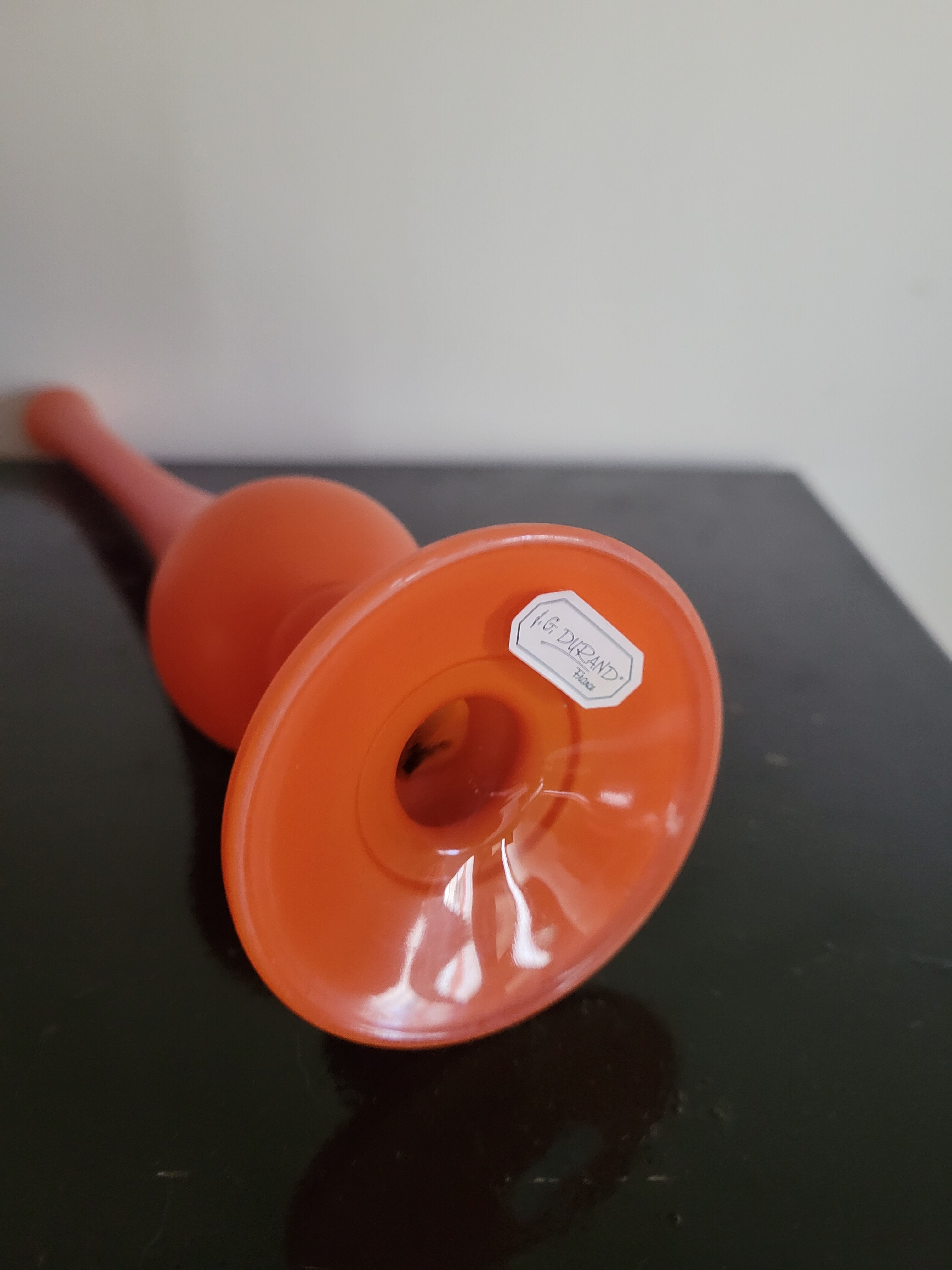Vase orange JG Durand